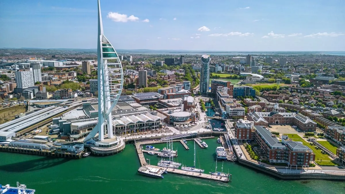 Portsmouth waterfront with Spinnaker Tower